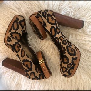 Sam Edelman Cheetah Print Heel w Ankle Strap